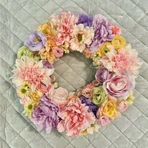 Spring floral wreath